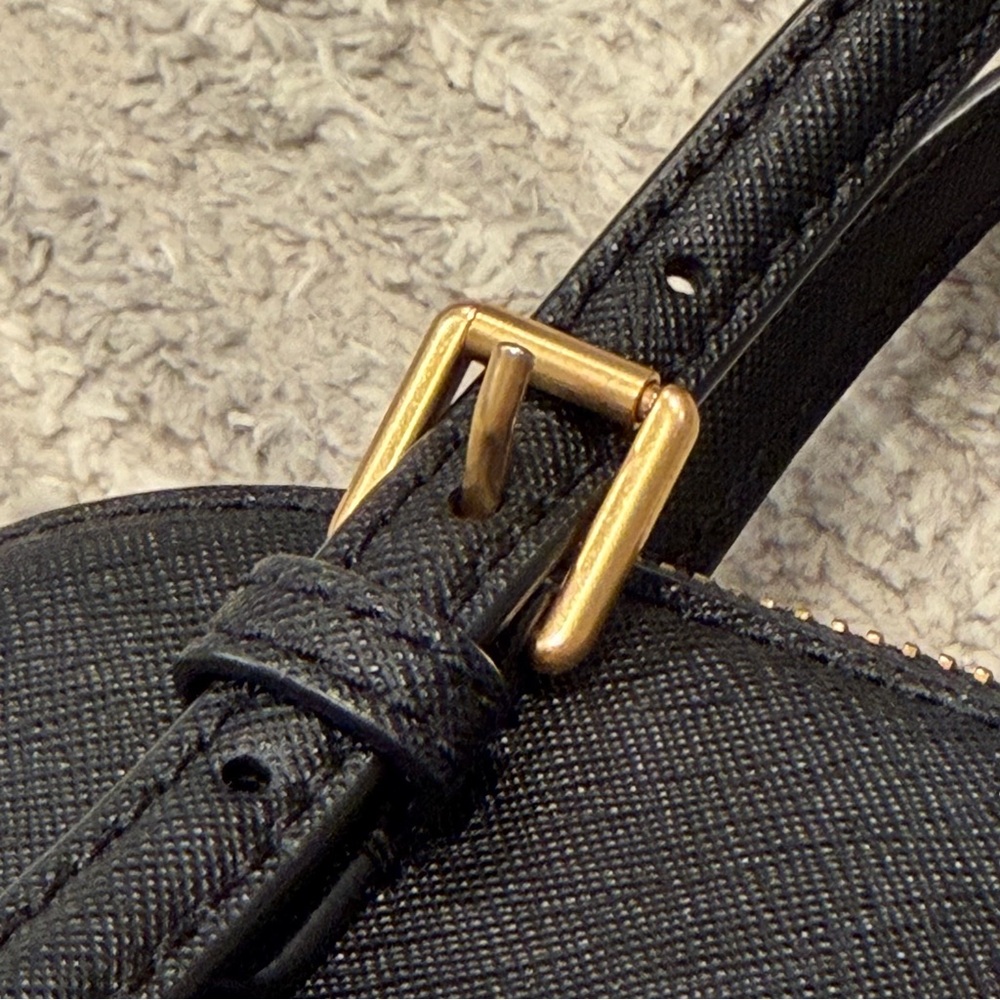 Tory Burch Black Crossbody Satchel Top handle Emerson Dome - Picture 7 of 11